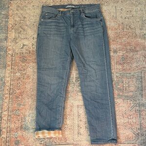 Eddie Bauer Boyfriend Mid-Rise Lined Jeans Size 12